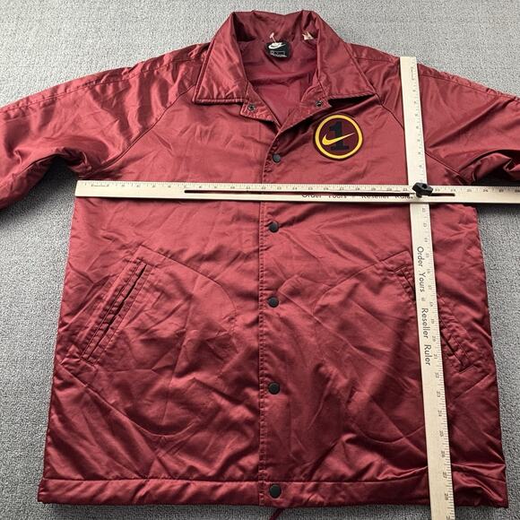 Vintage Nike Jacket Adult Large Red Long Sleeve Air Force One Button Up Casual - Picture 11 of 14